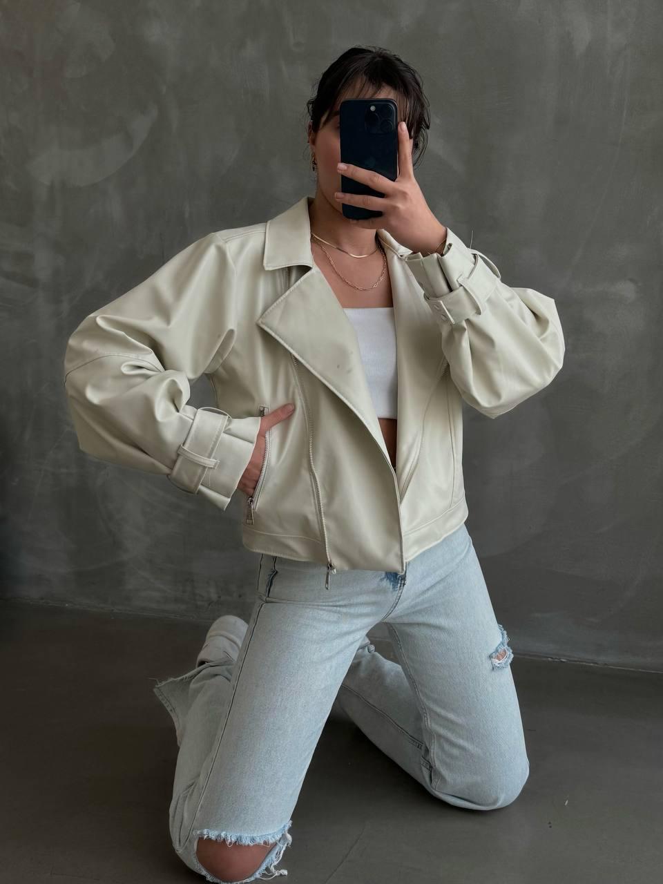 Off White Leather Jacket