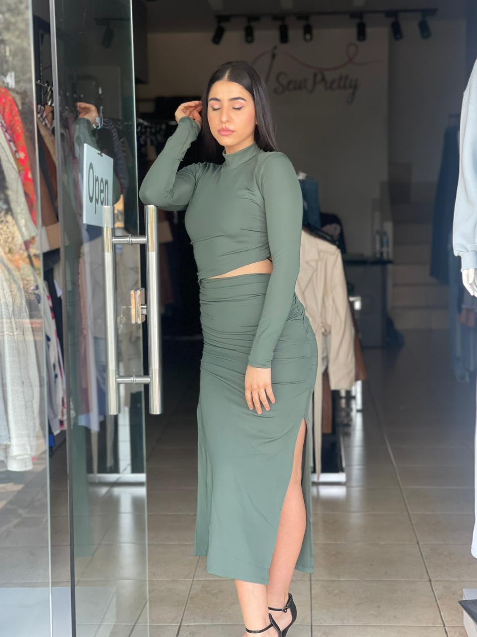 Olive Green Dress