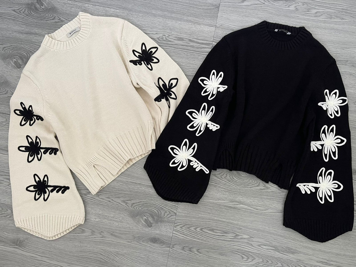 Flowers Wool Tops