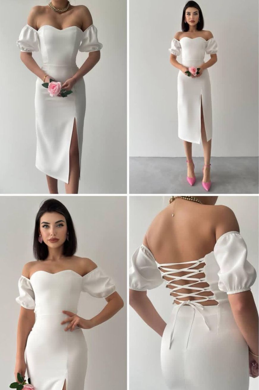 Open Back White Dress