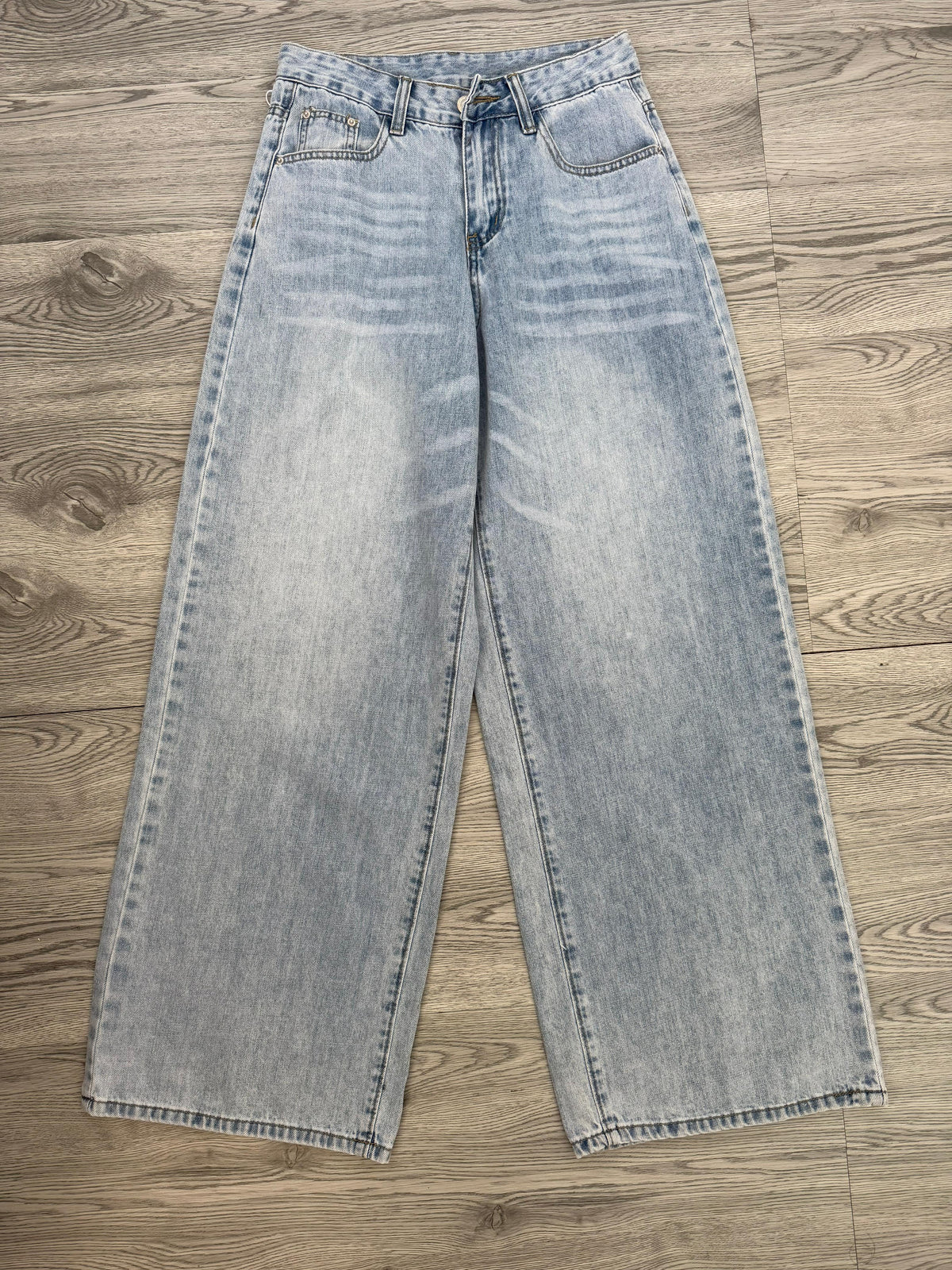 Ice Blue Wide Leg Jeans