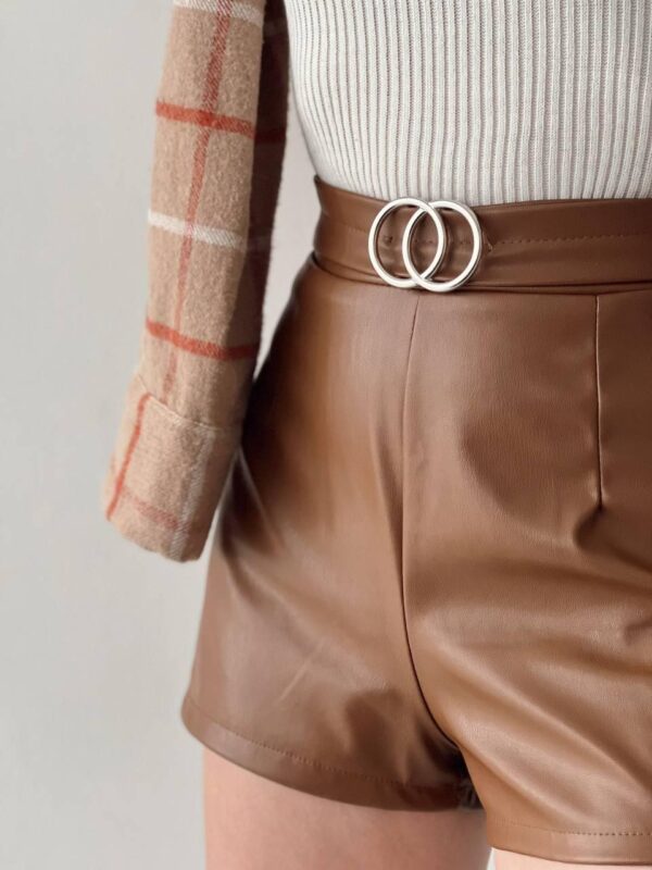 Camel Leather Short