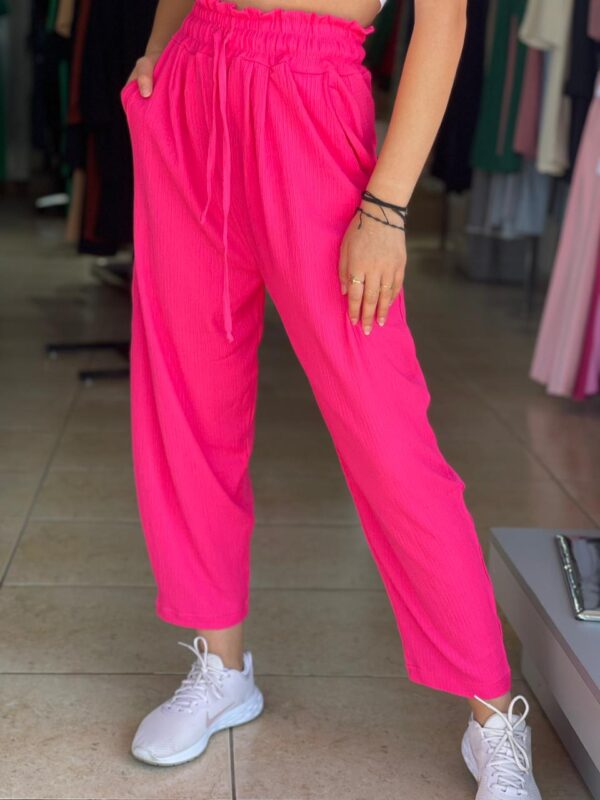 Elastic Waist Pants – Hot Pink