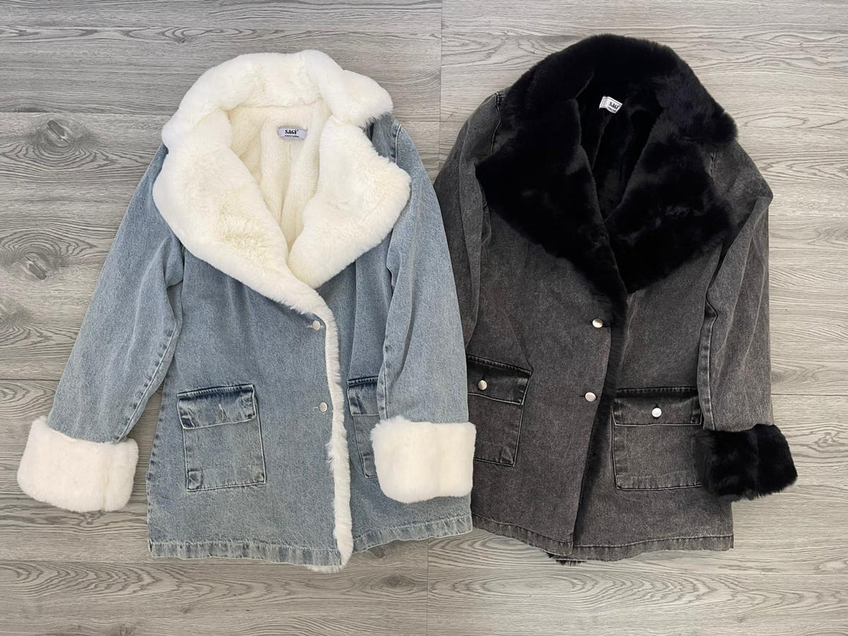 Jeans Demi-Mont With Fur