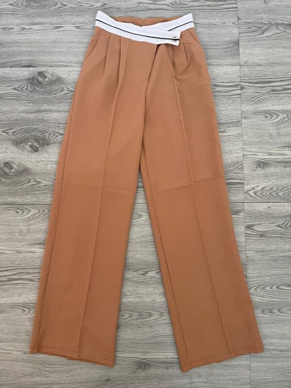 White Belt Pants - Camel