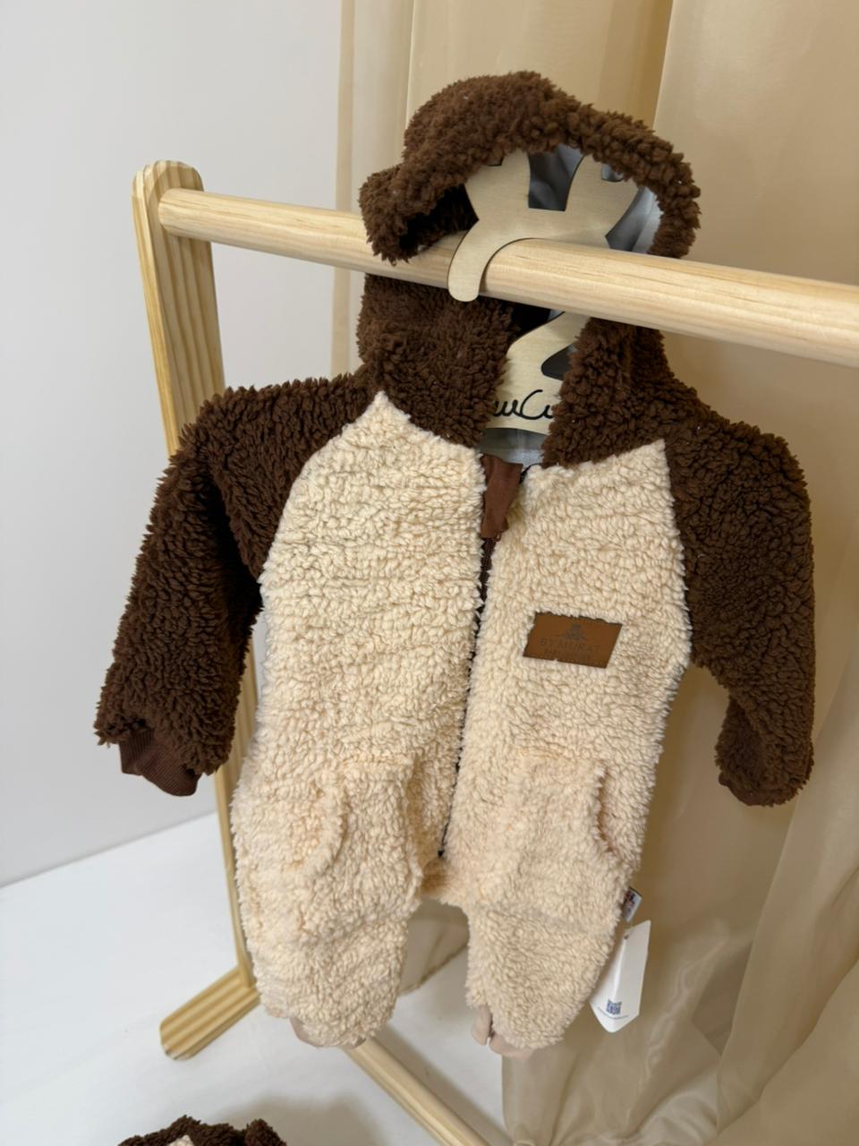 Classy brown & beige jumpsuit