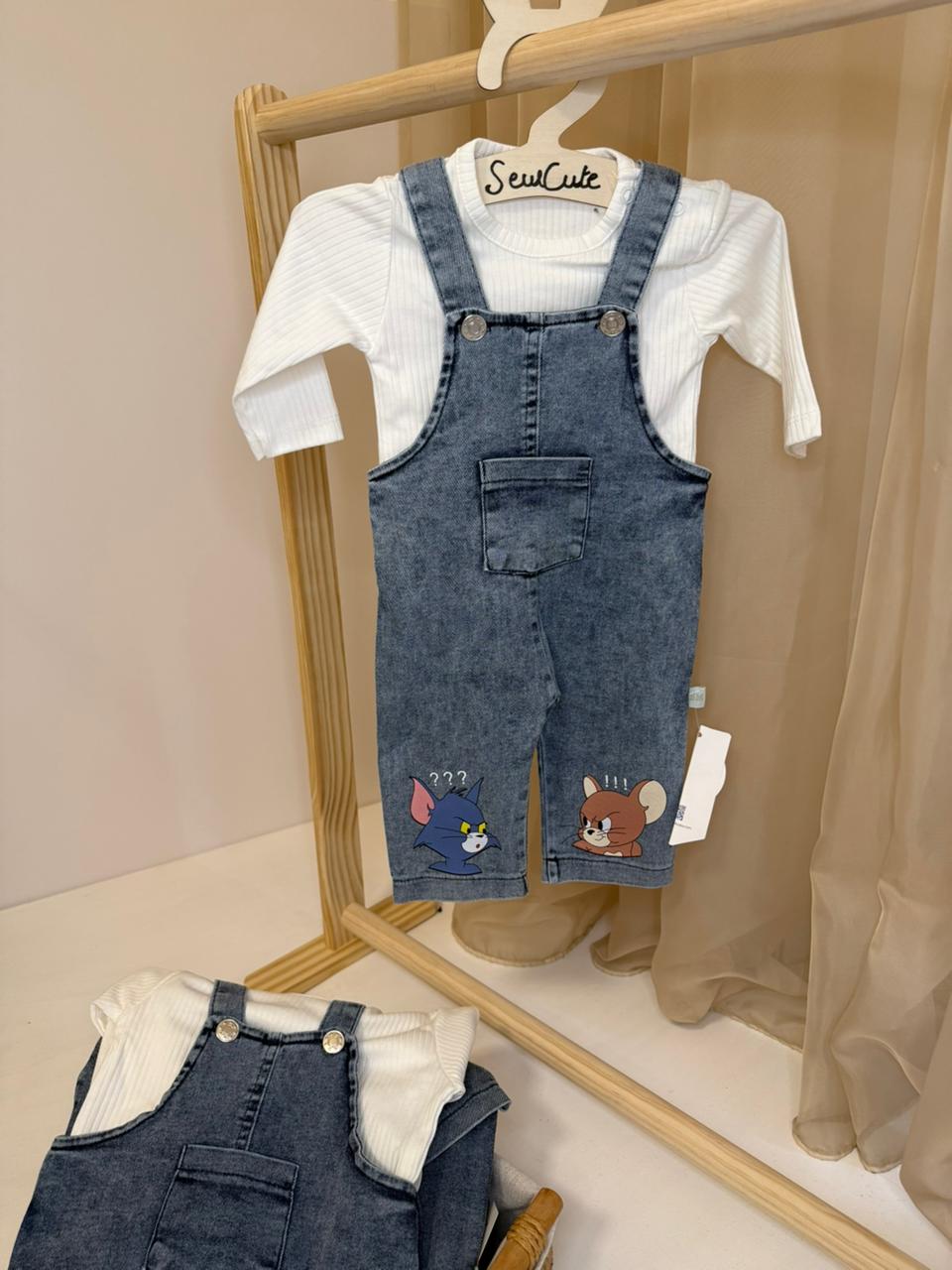 Tom & Jerry Jeans Salopette