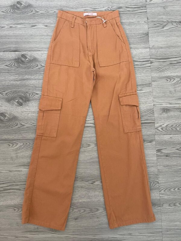 Wide Leg Cargo Jeans – Camel